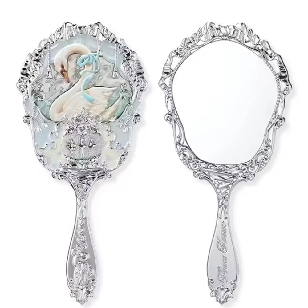 Flower Knows Swan Ballet Series Hand Holding Mirror
